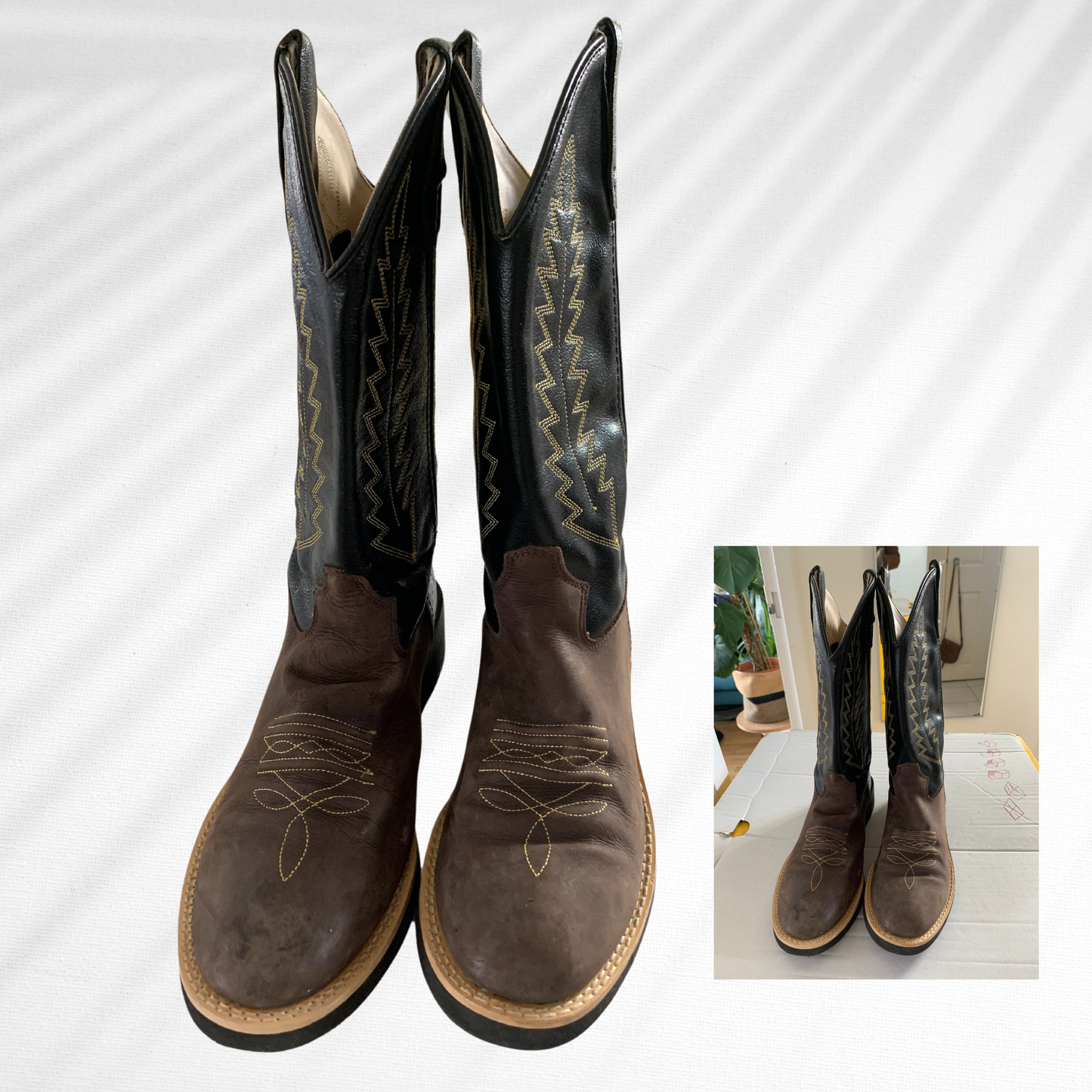 Old West Western Inspired Leather Boots