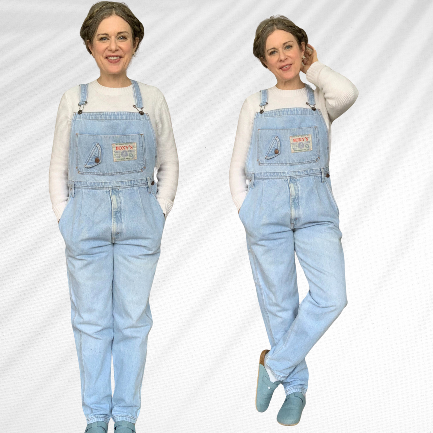 Vintage Light Blue Denim Overalls/ Dungarees