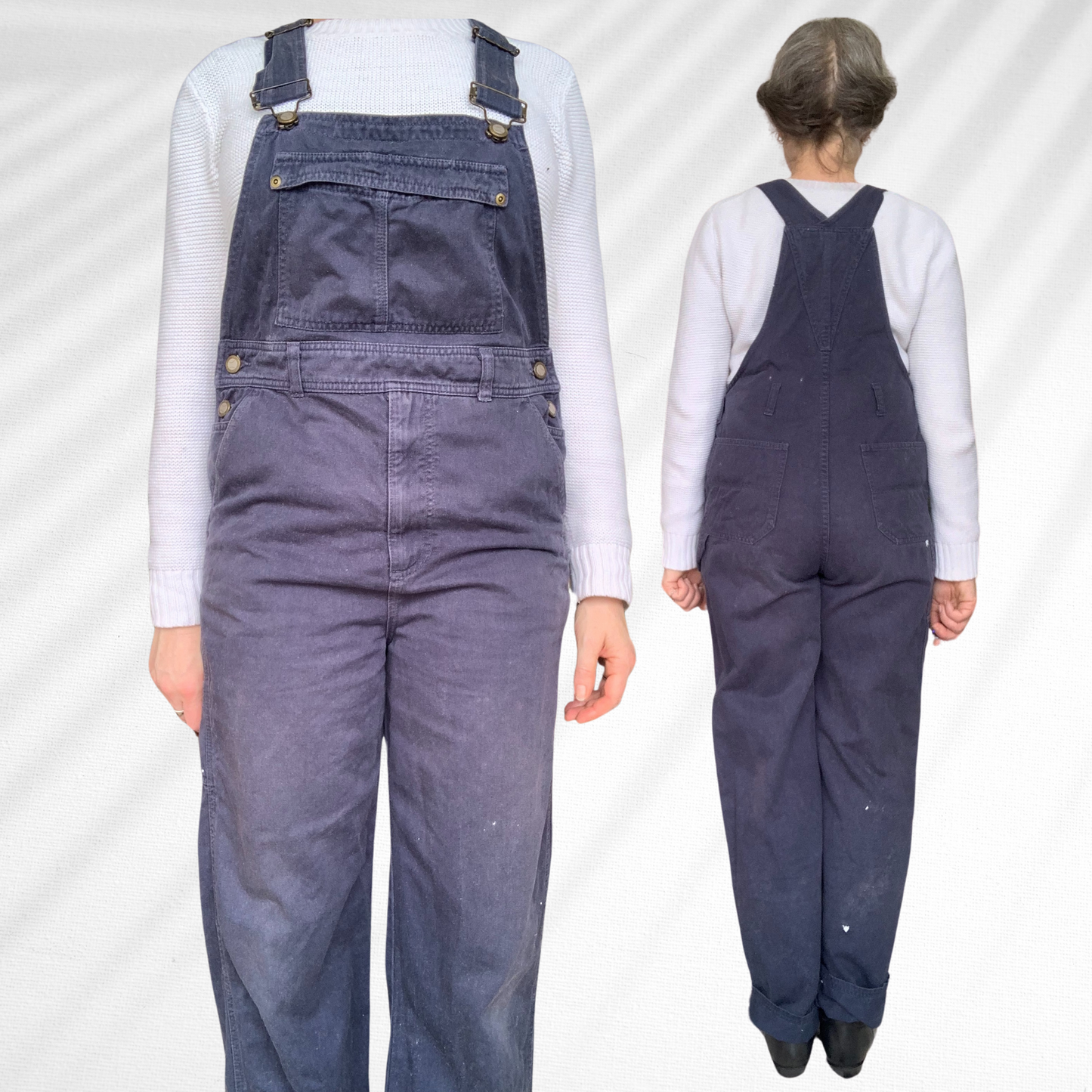 Vintage Long Japanese Faded Navy Blue Carpenter Overalls/ Dungarees