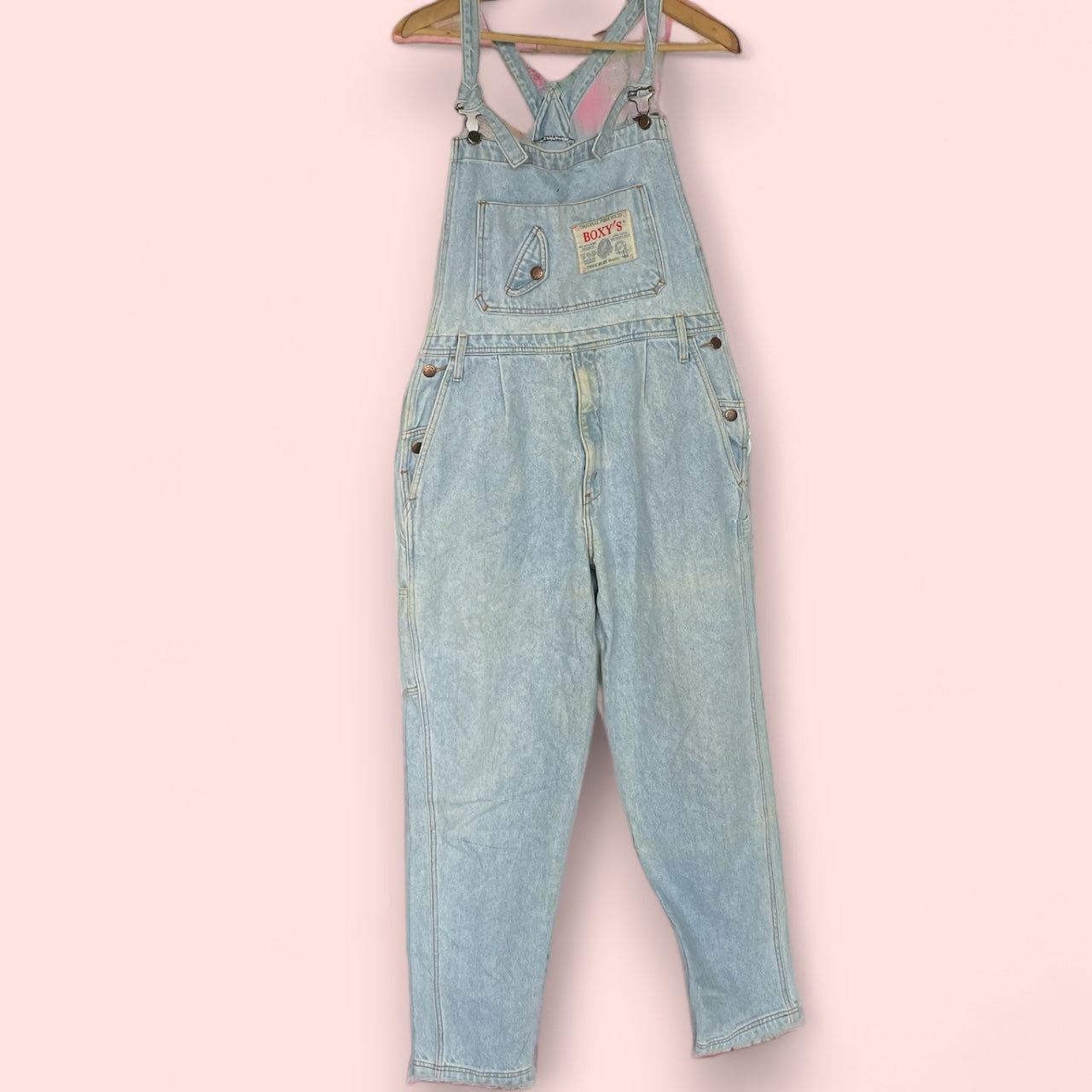 Vintage Light Blue Denim Overalls/ Dungarees