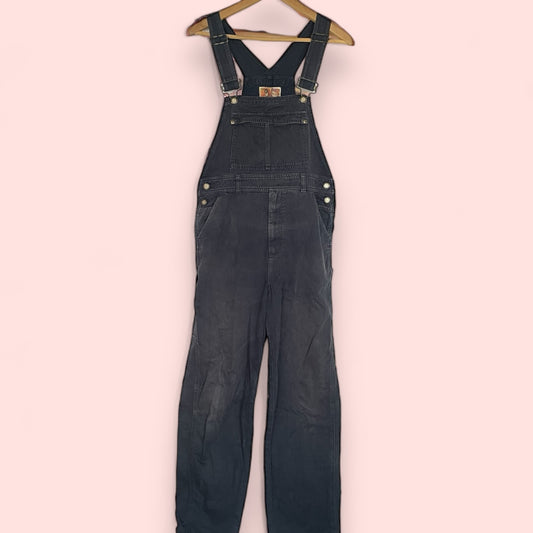 Vintage Long Japanese Faded Navy Blue Carpenter Overalls/ Dungarees