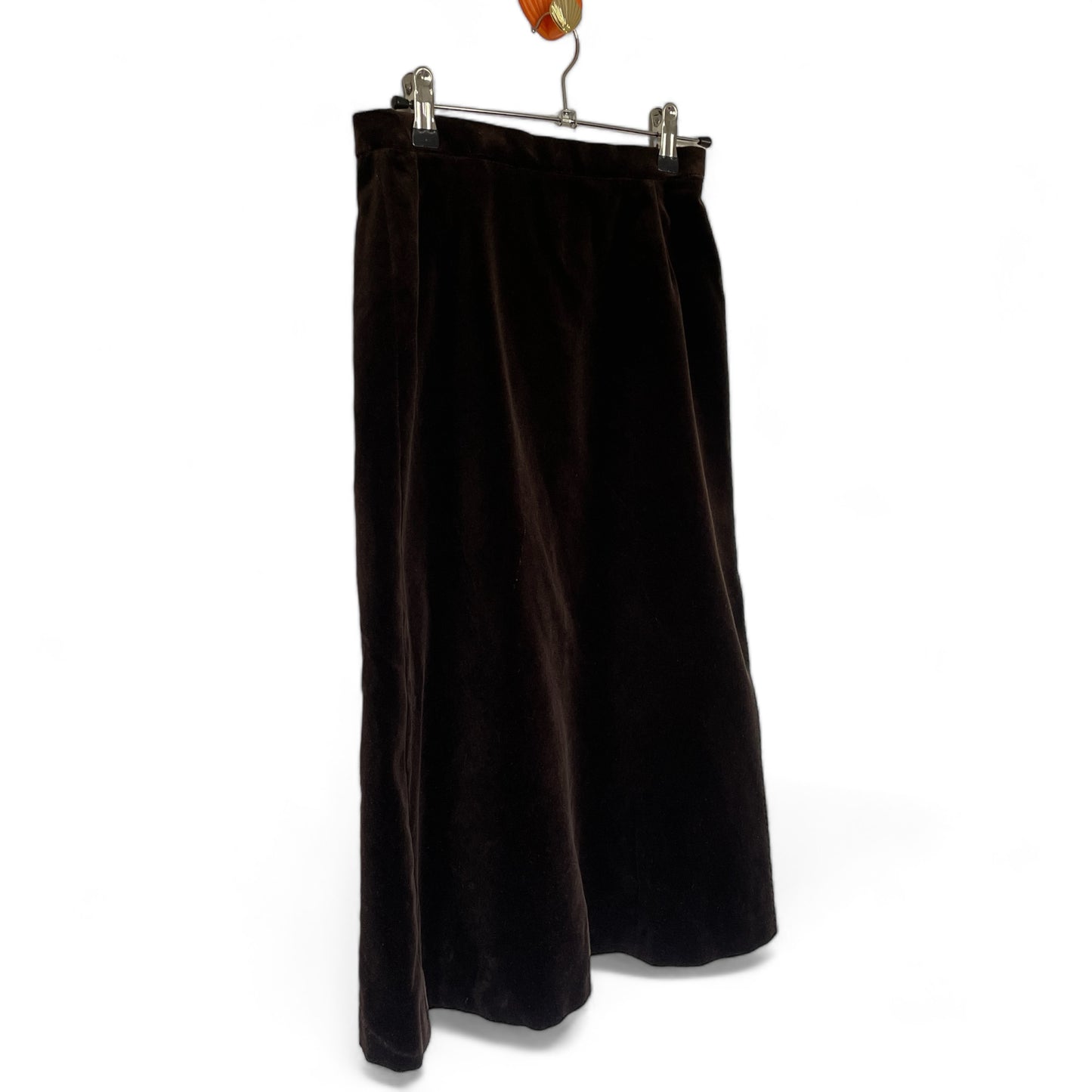 Vintage Brown Velvet Pencil Skirt