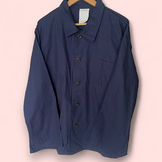 Deadstock Czech Navy Blue Cotton Workwear Chore Jacket