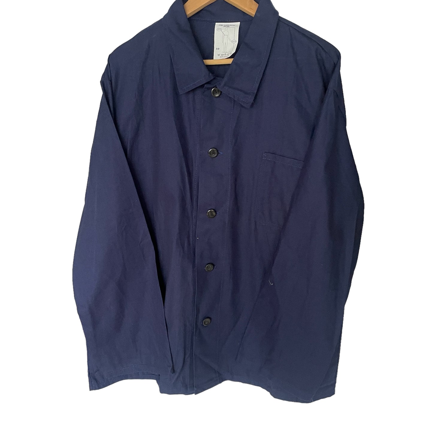 Deadstock Czech Navy Blue Cotton Workwear Chore Jacket