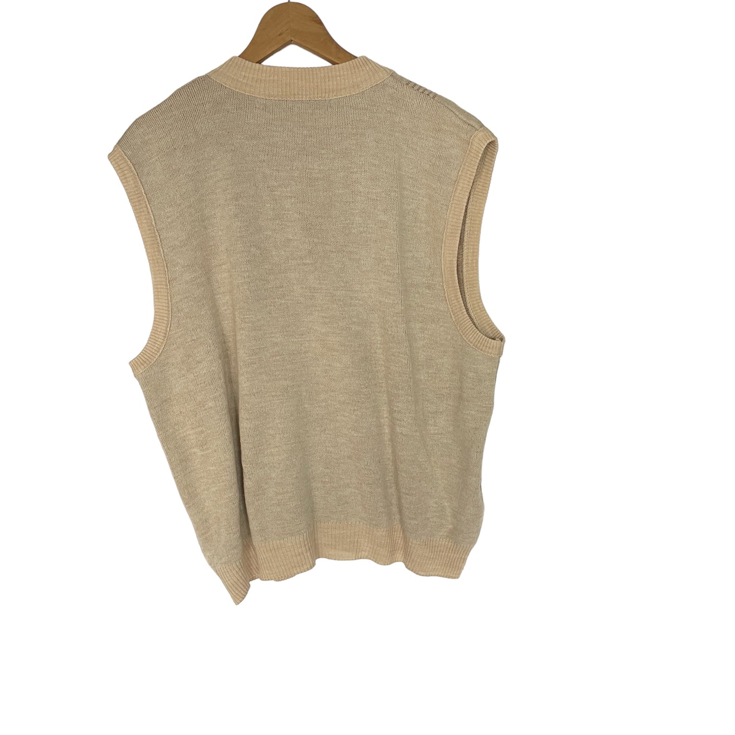 Vintage Cream Knit Grandad Vest/ Waistcoat