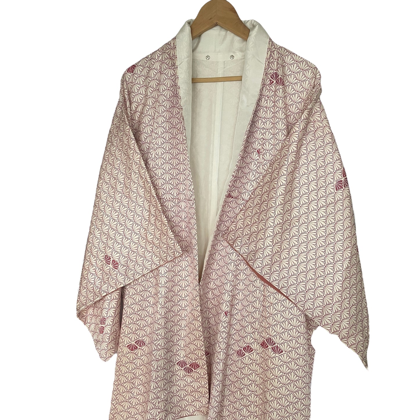 Vintage Full Length Pink and Cream Kimono