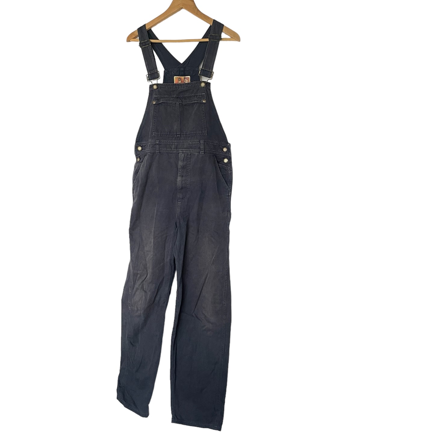 Vintage Long Japanese Faded Navy Blue Carpenter Overalls/ Dungarees