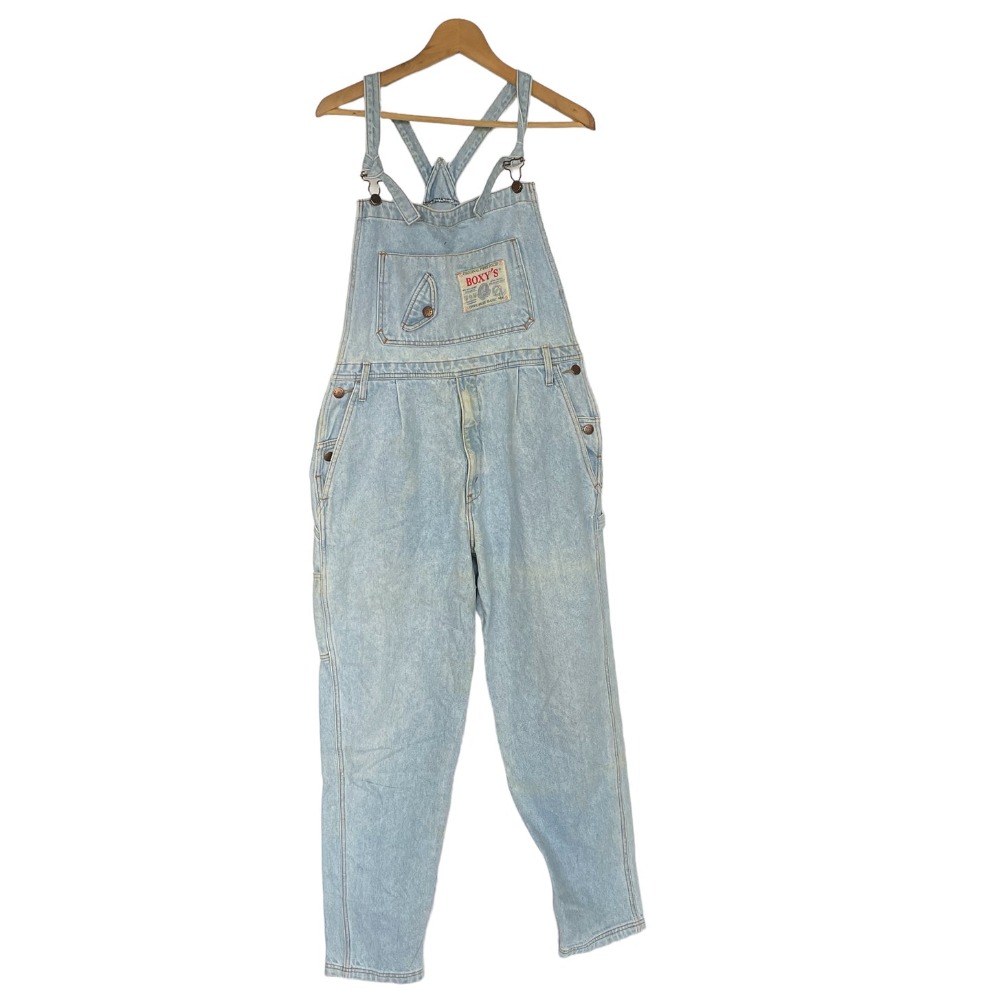 Vintage Light Blue Denim Overalls/ Dungarees