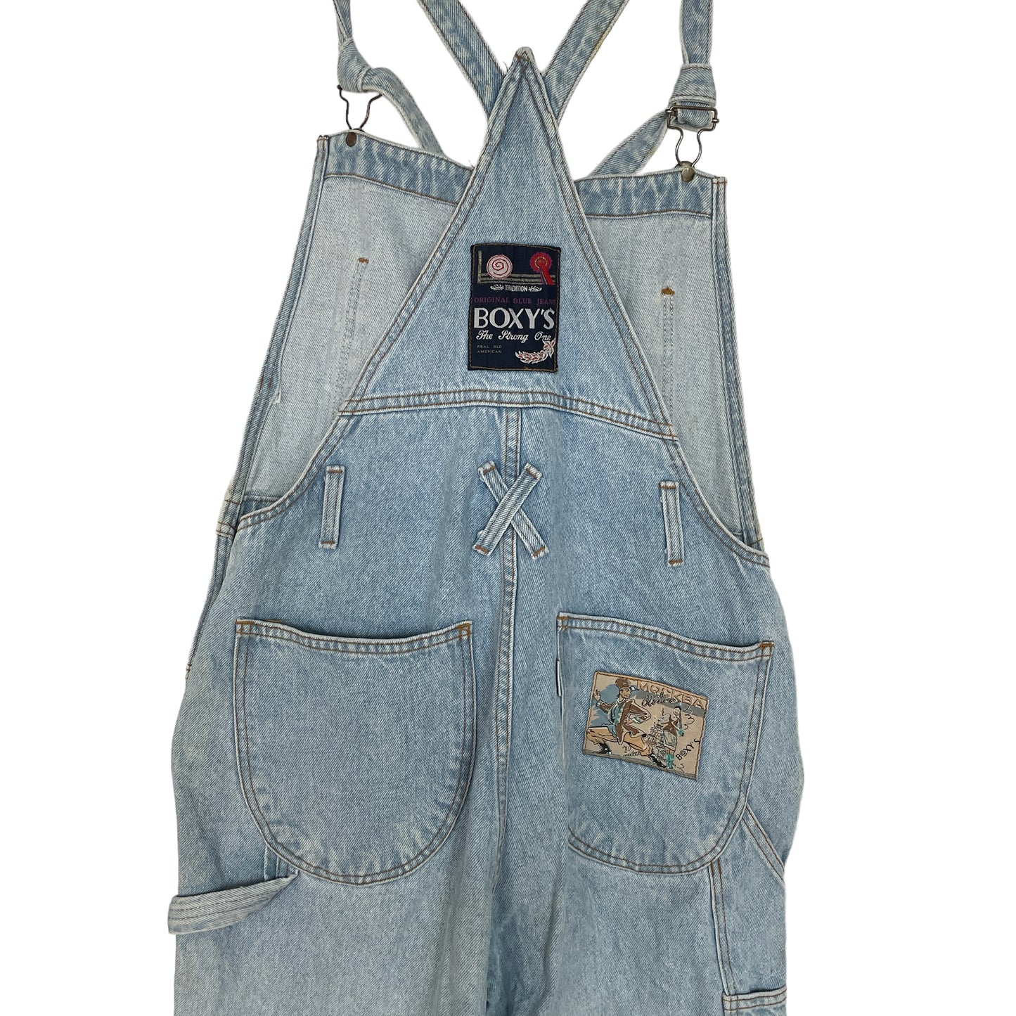 Vintage Light Blue Denim Overalls/ Dungarees