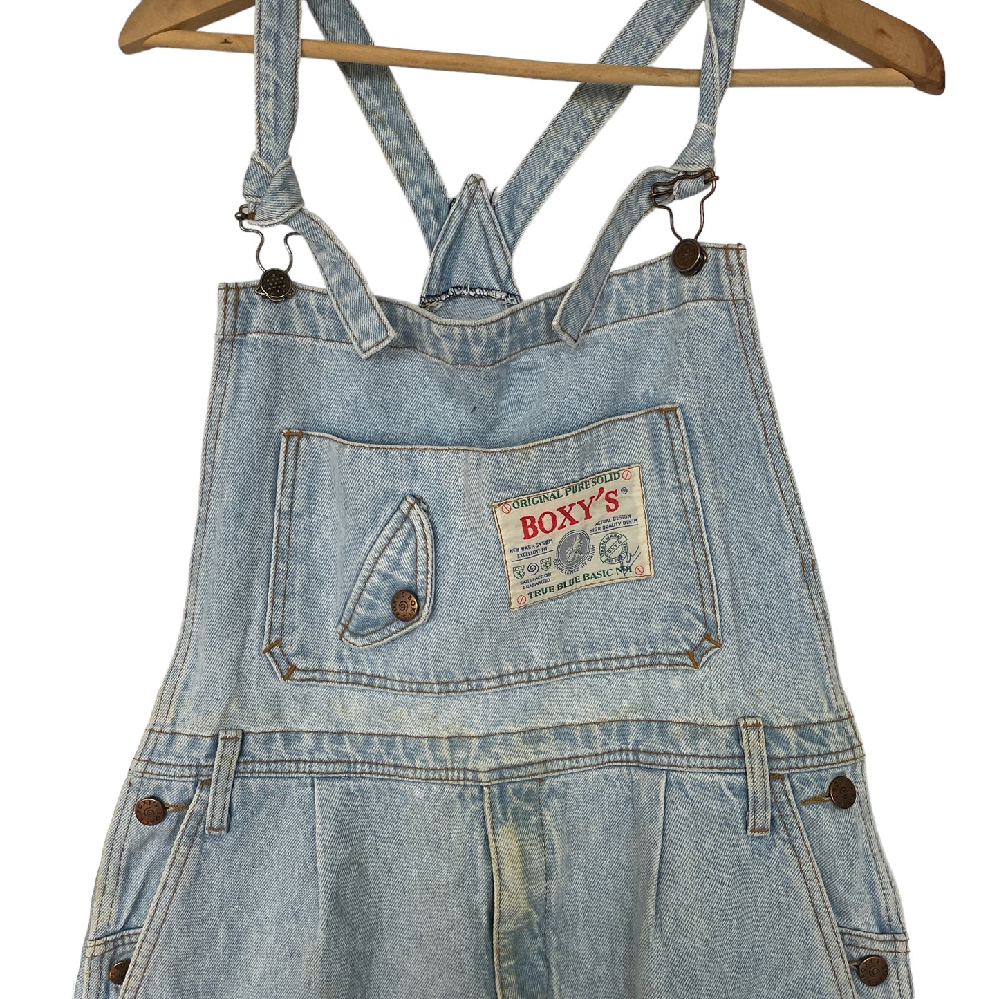 Vintage Light Blue Denim Overalls/ Dungarees