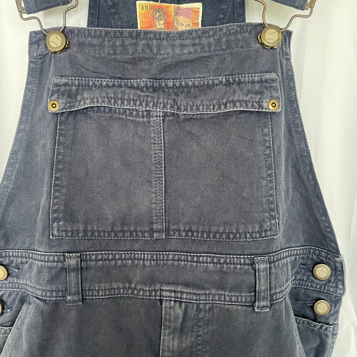 Vintage Long Japanese Faded Navy Blue Carpenter Overalls/ Dungarees